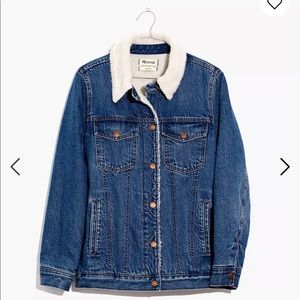 Madewell Jean jacket oversized fit Sherpa lined Jean jacket excellent condition